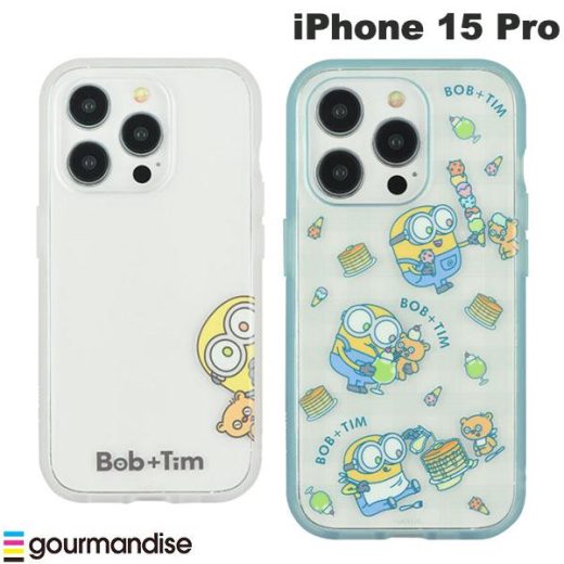 [ネコポス送料無料] gourmandise iPhone 15 Pro 耐衝撃ケース IIIIfi+ (イーフィット) Clear 怪盗グルー/ミニオンズシリーズ グルマンディーズ (スマホケース・カバー)