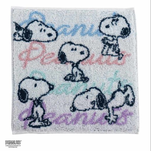 【約25×25cm】SNOOPY スヌーピー タオルハンカチ（PEANUTS）／ブルーミング（BLOOMING）