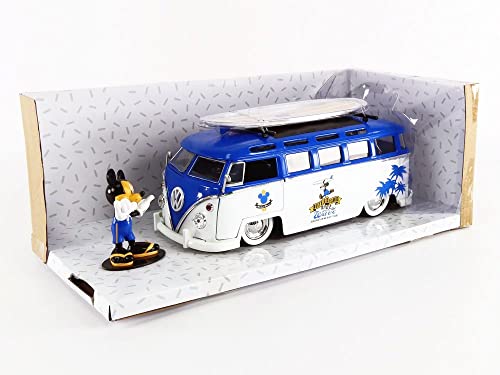 ジャダトイズ ミニカー ダイキャスト アメリカ Jada Toys Disney Mickey and Friends 1:24 Volkswagen T1 Bus Die-cast Car w/ 2.75