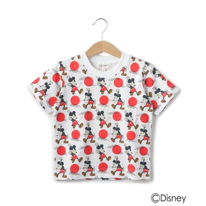 デッサン Dessin 【Disney】ミッキーマウス/ジャパニーズモダンプリントTシャツ100〜140＞ （ホワイト(002)）