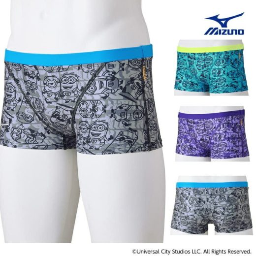 ミズノ MIZUNO 競泳水着 メンズ 練習用 エクサースーツ ショートスパッツ EXER SUITS U-Fit ミニオンズ MINIONS 競泳練習水着 2023年秋冬追加企画モデル N2MBA097