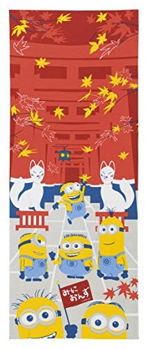 丸眞 手ぬぐい MINION ミニオン 34×90cm 稲荷神社とミニオンズ 綿100% 日本製 4805029400