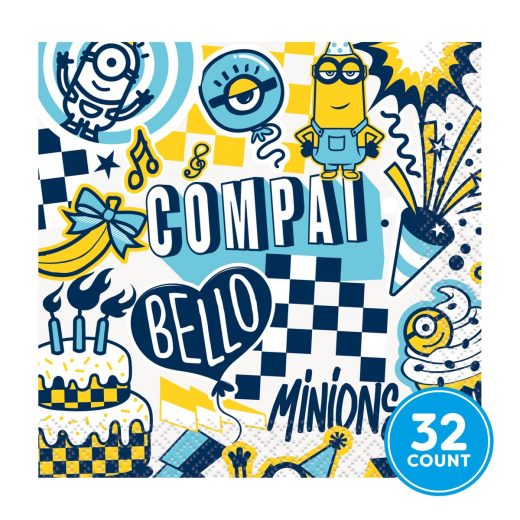 [送料無料] ミニオンズ紙ナプキン、5インチ、32個入り [楽天海外通販] | Despicable Me Minions Paper Beverage Napkins, 5in, 32ct