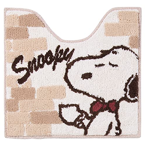 センコー スヌーピー おうちカフェ トイレマット 約58×60cm ベージュ キャラクター snoopy 65175