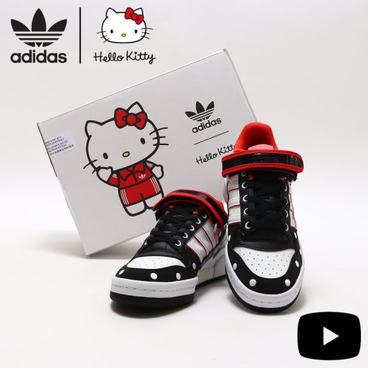 adidas FORUM LOW W HELLO KITTY(アディダス フォーラム ロー W ハローキティ)CORE BLACK/FOOTWEAR WHITE/BLISS PINK【レディース スニーカー】22FW-S at20-c