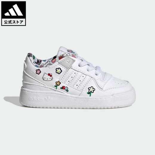 【1,000円OFFクーポン対象 12/4 20:00〜12/11 01:59】【公式】アディダス adidas 返品可 アディダス オリジナルス × ハローキティ フォーラム キッズ / adidas Originals × Hello Kitty Forum Kids オリジナルス キッズ／子供用 シューズ・靴 スニーカー 白 ホワイト p1204