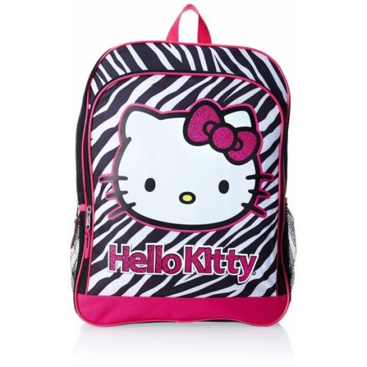 全商品お買い得クーポン発行中 ハローキティ [Hello Kitty] FAB スターポイント ガールズ ブラック＆ホワイト ゼブラ バックパック USA直輸入品