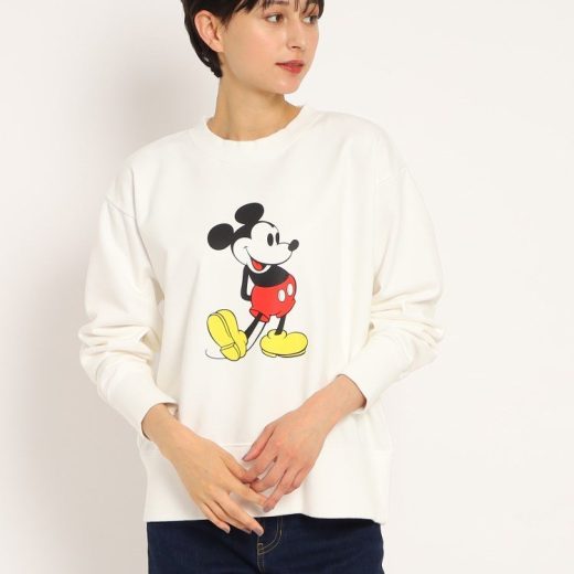 【SALE／40%OFF】Dessin 【Disney】ミッキーマウス/スウェット(UNISEX) デッサン トップス スウェット・トレーナー ホワイト グレー【送料無料】