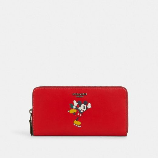 【SALE／70%OFF】COACH OUTLET 【DISNEY X COACH】アコーディオン ウォレット / アイス スケート ミッキーマウス コーチ　アウトレット 財布・ポーチ・ケース 財布 レッド【RBA_E】【送料無料】