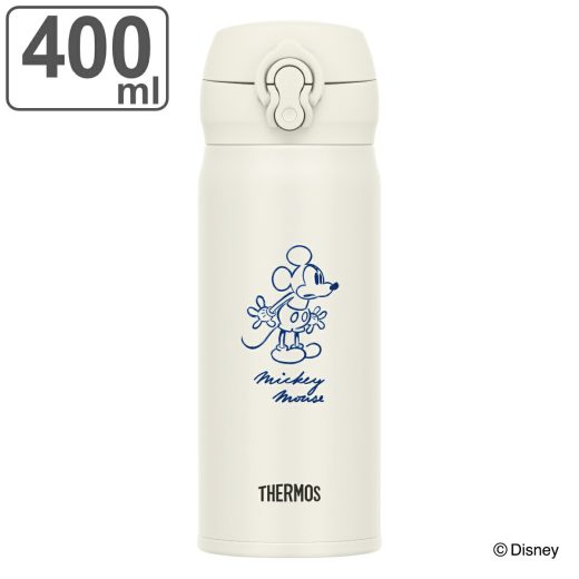 サーモス 水筒 真空断熱ケータイマグ 400ml ミッキー （ THERMOS マグボトル 保温 保冷 直飲み ワンタッチ ステンレスボトル 軽量 ミッキーマウス マグ ボトル 真空断熱 魔法瓶 軽い 直のみ ）【3980円以上送料無料】