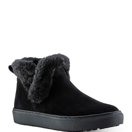 【送料無料】 クーガー レディース ブーツ・レインブーツ シューズ Women's Duffy Polar Plush Waterproof Suede Booties Black