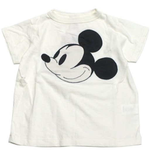 【子供服/ディズニー/DD×ミッキー/DENIM DUNGAREE×MICKEYコラボ/デニムアンドダンガリー】 あす楽 ビンテージテンジク MICKEY TEE 1W白