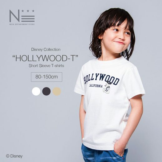 【20％OFFクーポン対象】在庫限り noa department store. HOLLYWOOD ミッキーマウスTシャツ（80cm 90cm 100cm 110cm 120cm 130cm） Disney 半袖 Tシャツ【1点のみメール便可】