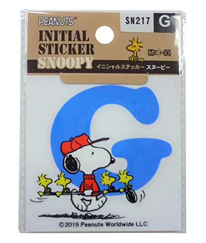 明邦 SNOOPY スヌーピー イニシャルステッカー 転写タイプ アルファベットG SN217