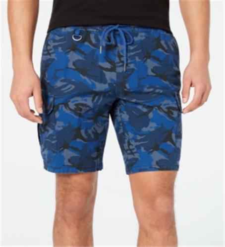 American Rag Men's Duffy Camo Stretch Cargo Shorts Blue Size Small メンズ