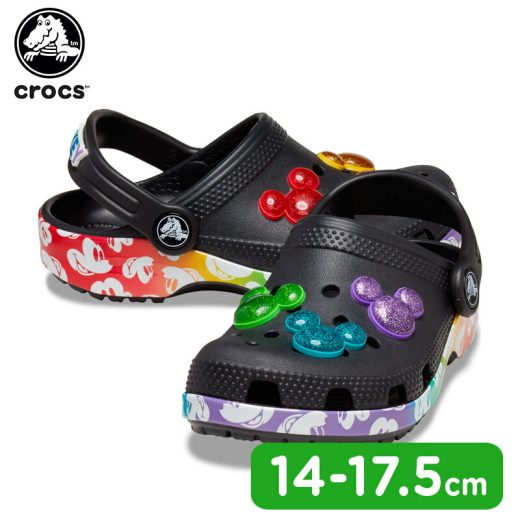 【28％OFF】クロックス(crocs) クラシック ディズニー レインボー クロッグ トドラー(classic disney rainbow clog t)キッズ/サンダル/シューズ/子供用/ミッキーマウスC/A]