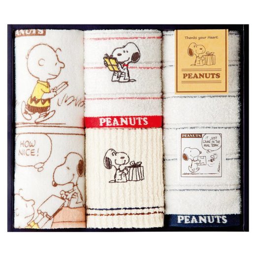 スヌーピー フェイス2P・ウォッシュタオル2P（TT81250605）【父の日SNOOPY キャラクタータオル 西川 日本製 タオルセット タオルギフト 出産祝い ブランド プレゼント 出産御祝 ギフト】＜A4＞