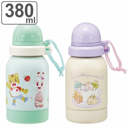 水筒 380ml ステンレス一層ボトル キャラクター （ すみっコぐらし しまじろう 常温 健康 ドリンク ステンレスボトル 軽量 ダイレクトボトル マグボトル コンパクト 大人 子供 ） 【3980円以上送料無料】