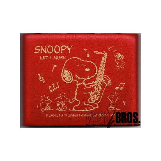 SNOOPY WITH MUSIC テナーサックス用リードケース スヌーピー with ミュージック レッド&ゴールド 5枚入 [STS-05R] サックス用アクセサリ リードアクセサリ