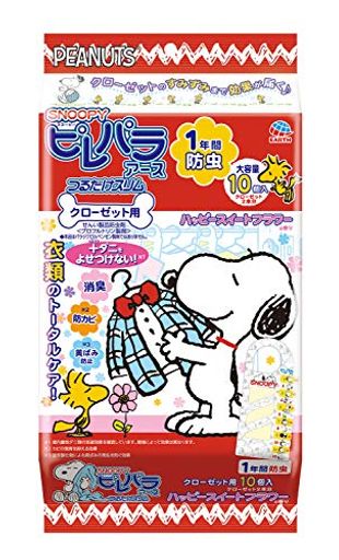 ピレパラアース 防虫剤 ハッピースイートフラワーの香り [クローゼット用 10個入][SNOOPYデザイン]