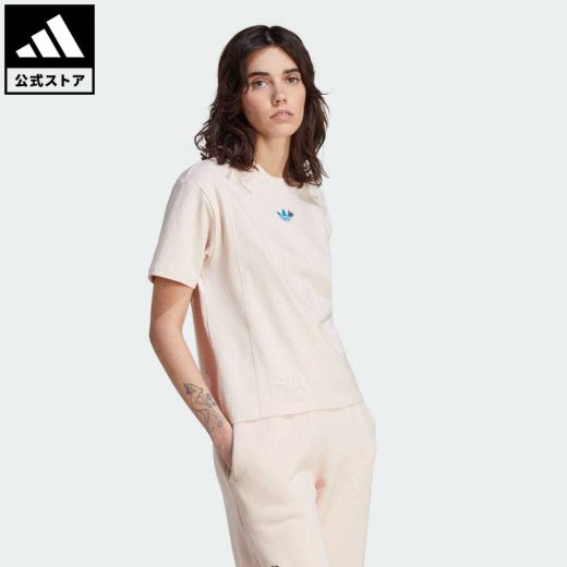 【公式】アディダス adidas 返品可 アディダス オリジナルス × ハローキティ 半袖Tシャツ オリジナルス レディース ウェア・服 トップス Tシャツ ピンク IJ0679 半袖