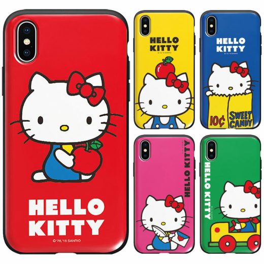 Hello Kitty Retro Card Slide Bumper ハローキティ レトロ カード スライド バンパーケース カード収納 Galaxy S24 Ultra A54 5G S23 A53 S22 S21 + Note20 S20 Note10+ S10 Note9 S9 Note8 S8 S7edge ギャラクシー エス Plus プラス ウルトラ ノート エッジ キティ