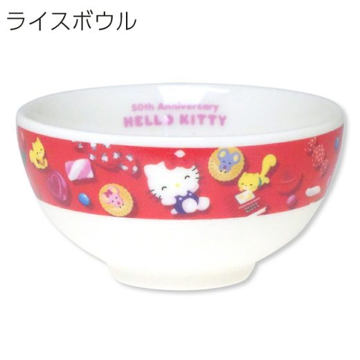 3日間限定の超SALE 20%OFFクーポン★茶碗 キティ 食器 女子 かわいい【ハローキティ50th ライスボウル】サンリオ 50周年 グッズ【金正陶器】新生活 新年度 一人暮らし 引っ越し準備