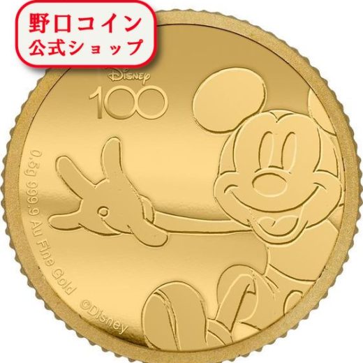 即納 2023 0.5グラム ソロモン諸島 ミッキーマウス：ディズニー100周年記念 金貨 プルーフ 【Proof】 10ドル カードケース付 新品未使用@176660221