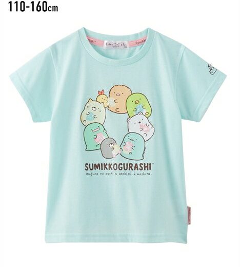 Tシャツ 子供服 キッズ すみっコぐらし プリント 半袖 トップス カットソー クリーム/サックス/ピンク/ラベンダー 110〜160 ニッセン nissen