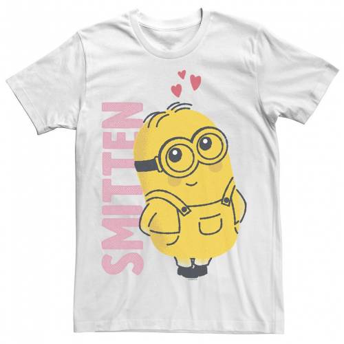 キャラクター Tシャツ 白色 ホワイト 【 LICENSED CHARACTER MINIONS SMITTEN CUTE PORTRAIT TEE / WHITE 】 メンズファッション トップス カットソー