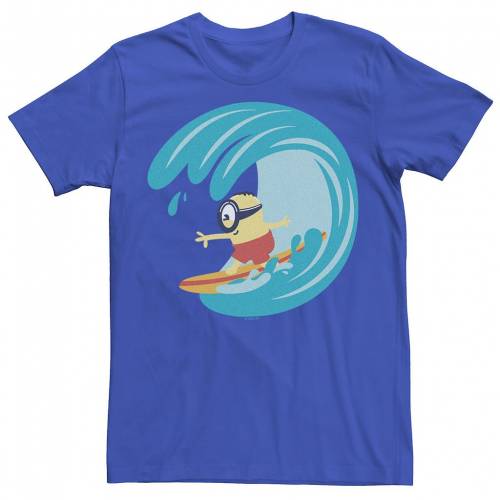 キャラクター ウェーブ ウェイブ Tシャツ 【 LICENSED CHARACTER DESPICABLE ME MINIONS SURFS UP TIDAL WAVE TEE / 】 メンズファッション トップス カットソー