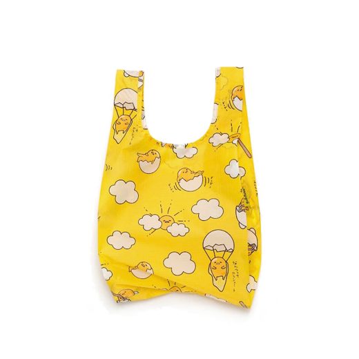 BAGGU バグー エコバッグ GUDETAMA ぐでたま イエロー 100%リサイクルナイロン BABY ベビー 洗濯可能 折り畳み コンパクト 軽量 ミニ コンビニ レジ袋型 入園 入学 準備 サブバッグ 新生活 正規品 プール 着替え入れ sanrio サンリオ