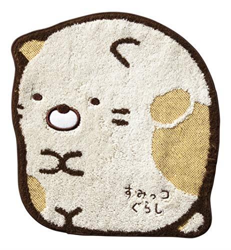 丸眞 ミニタオル すみっコぐらし ねこ ハンドタオル ハンカチ キャラクター 綿100% 吸水 プレゼント ギフト 誕生日 ダイカットねこ 6575005500