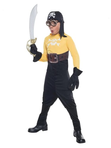 Minions Movie: Pirate Minion Child Costume 手下映画：海賊ミニオンチャイルドコスチュームハロウィンサイズ：Small (4-6)