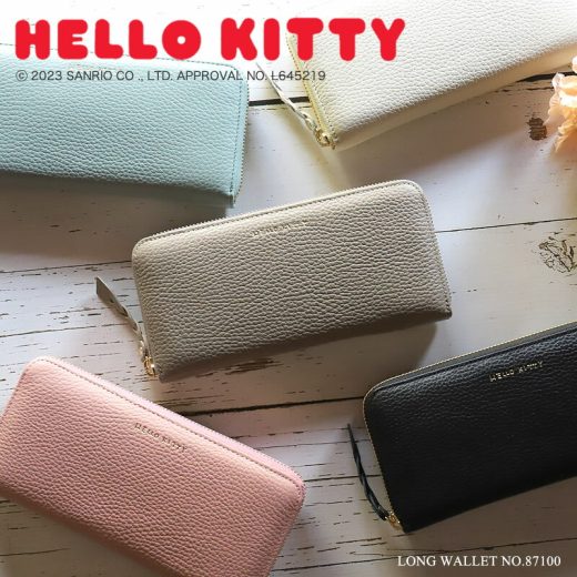 キティちゃん 大人 プレゼント グッズ 財布 ラウンドファスナー長財布 87100 Hello Kitty フラッフィ ハローキティ キティ キティー キティちゃん 長財布 長財布 ロングウォレット サイフ 革財布 レザー かわいい 女の子 女性 レディース 人気 キャラクター サンリオ