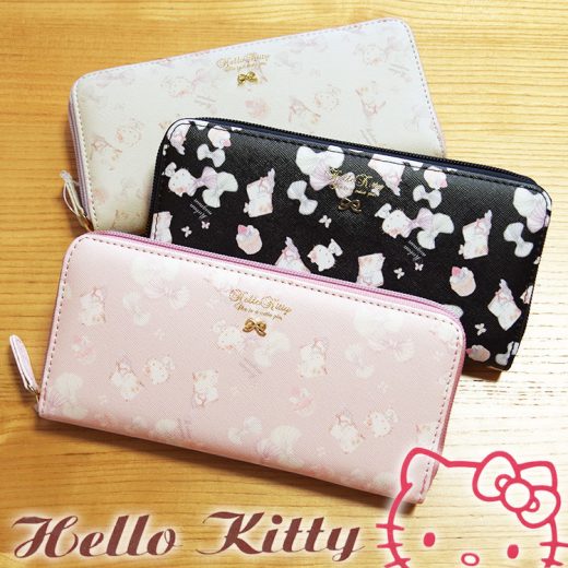 【送料無料】新作HELLO KITTYラウンドファスナー長財布　新作HELLO KITTY長財布／キュートなハローキティ財布( 新作キティちゃん財布・サンリオキャラクター財布・レディース長財布・福財布）