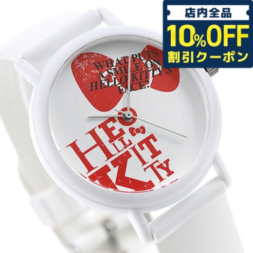 ＼6/30限定★先着430円OFFクーポン！全品10%OFFにさらに+3倍／ カオル ハローキティ タイポ 38mm クオーツ KAORU004KW 香 バニラの香り 腕時計 ブランド レディース ホワイト KAORU プレゼント ギフト