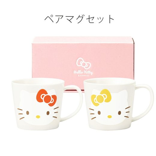 6/4 20時開始 店内ほぼ20%OFF超SALE ★【ハローキティ ホワイトシスターズ ペアマグセット】サンリオ sanrio かわいい おしゃれ【金正陶器】