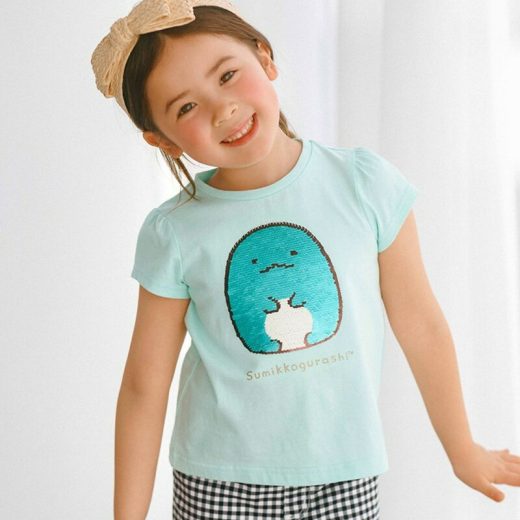 【WEB限定/すみっコぐらし】ミラクルスパンコールTシャツ any FAM KIDS エニィファム トップス カットソー・Tシャツ[Rakuten Fashion]