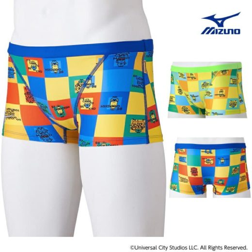 ミズノ MIZUNO 競泳水着 メンズ 練習用 エクサースーツ ショートスパッツ EXER SUITS U-Fit ミニオンズ MINIONS 競泳練習水着 2023年秋冬追加企画モデル N2MBA096