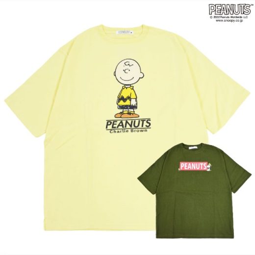 スヌーピー ドロップショルダー プリント PEANUT M L LL