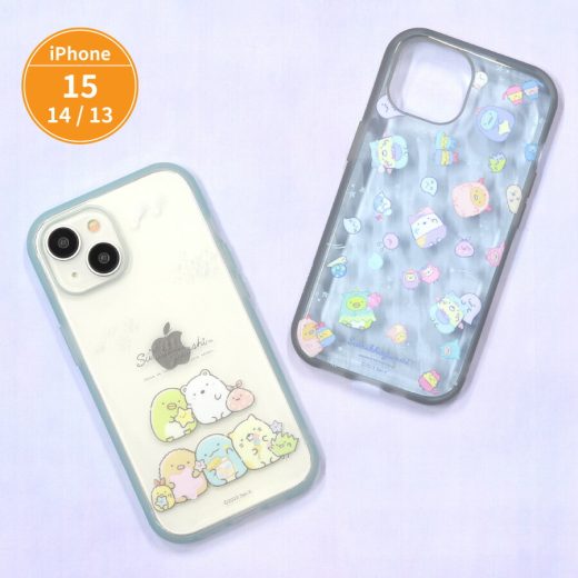 【公式】すみっコぐらし IIIIfit Clear iPhone15 / 14 / 13 対応 ケース すみっコぐらし イーフィット IIIIfit Clear ケース カバー iPhone15 iPhone14 iPhone13 スマホケース スマホカバー 透明 ブルー クリア しろくま とんかつ とかげ えびふらいのしっぽ たぴおか 可愛い