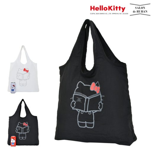 【全品10倍｜6/30 0時～48H限定】サロン ド ルヴァン トートバッグ HELLO KITTY ハローキティコラボ レディース SRQ-018 SALONdeRUBAN エコバッグ 書き下ろしイラスト 缶入り[即日発送]