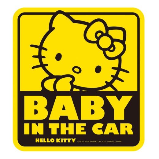 セイワ(SEIWA) 車内用品 ハローキティ 車用メッセージステッカー 2枚入り KT341 BABY IN THE CAR 内外貼り兼用タイプ HELLO KITTY