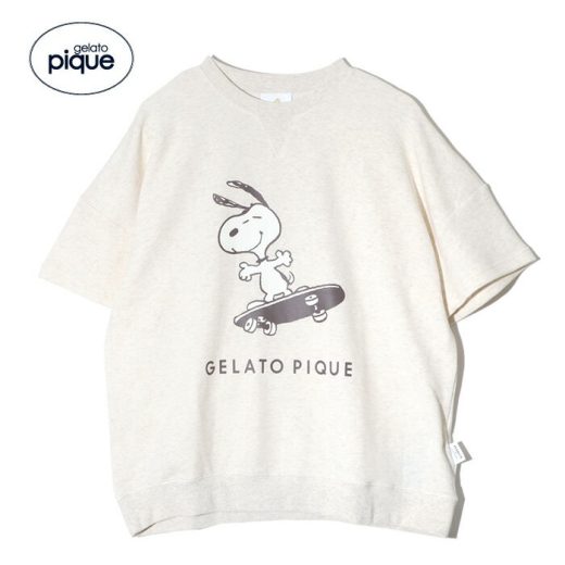 gelato pique ジェラートピケ ルームウェア スヌーピー プルオーバー PWCT242240 レディース 半袖 tシャツ パジャマ ナイトウェア 部屋着 ジェラート ピケ正規品【room】