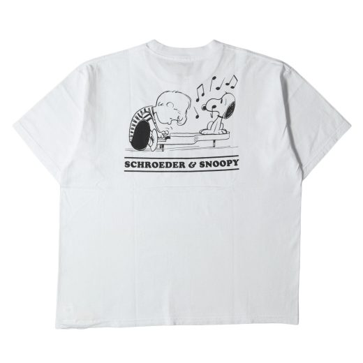 BEDWIN ベドウィン Tシャツ サイズ:L 22SS PEANUTS シュローダー & スヌーピー クルーネック Tシャツ S/S PRINT T SCHROEDER & SNOOPY ホワイト 白 トップス カットソー 半袖 コラボ【メンズ】【中古】【美品】【K4148】