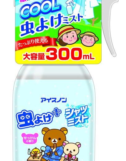 アイスノン シャツミスト 虫よけプラス リラックマ 大容量 300mL 冷却スプレー 衣類用