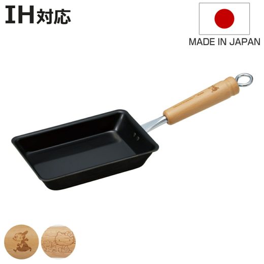 玉子焼き 10×16cm 鉄製 IH対応 ミニ （ ムーミン ミイ ハローキティ 卵焼き器 玉子焼き器 ガス火対応 キャラクター 卵焼き フライパン エッグパン 卵焼きパン 玉子焼きパン ）【3980円以上送料無料】