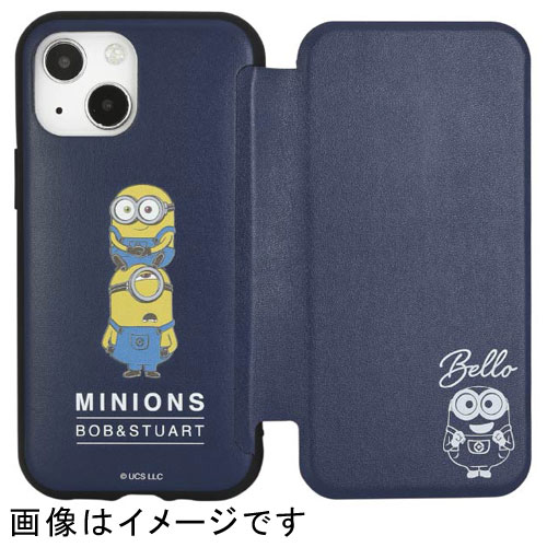 グルマンディーズ(gourmandis) MINI-307A(ボブ&スチュアート) iPhone 13 mini/12 mini用ケース IIIIfit Flip 怪盗グルー/ミニオンズ