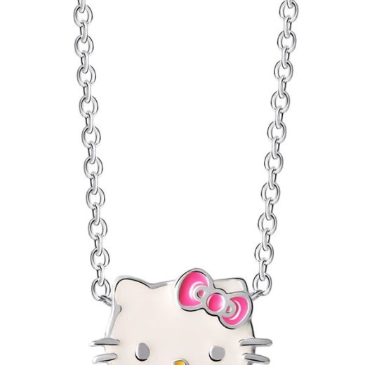 【送料無料】 ジャーニ ベルニーニ レディース ネックレス・チョーカー・ペンダントトップ アクセサリー Hello Kitty Enamel Pendant Necklace in Sterling Silver, 16